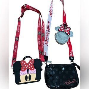 2 Minnie Mouse Kid Bags Red and Black